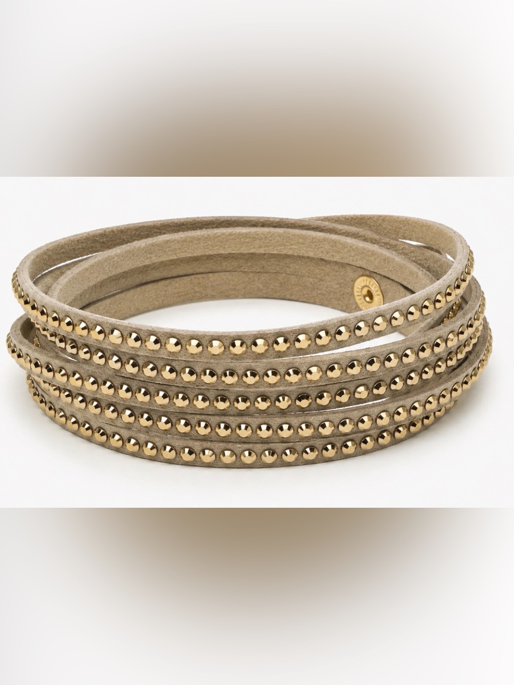 Touchstone Crystal Wrap-Star bracelet Aurum gold wraps 3 times BNIB ultra suede